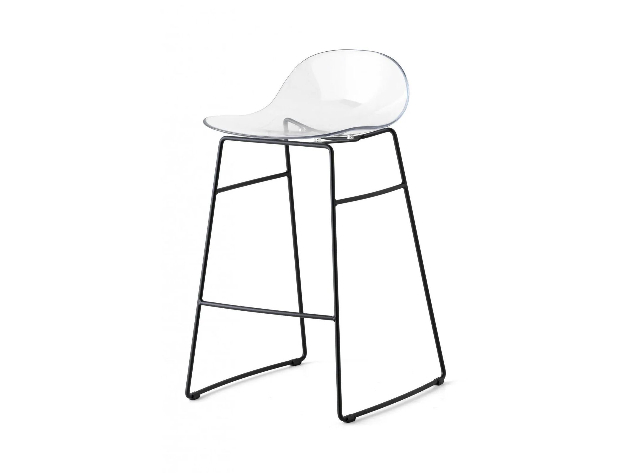 Высокий табурет из полипропилена с металлическими ножками Connubia Академия ARCH-00142374 - Вид №2