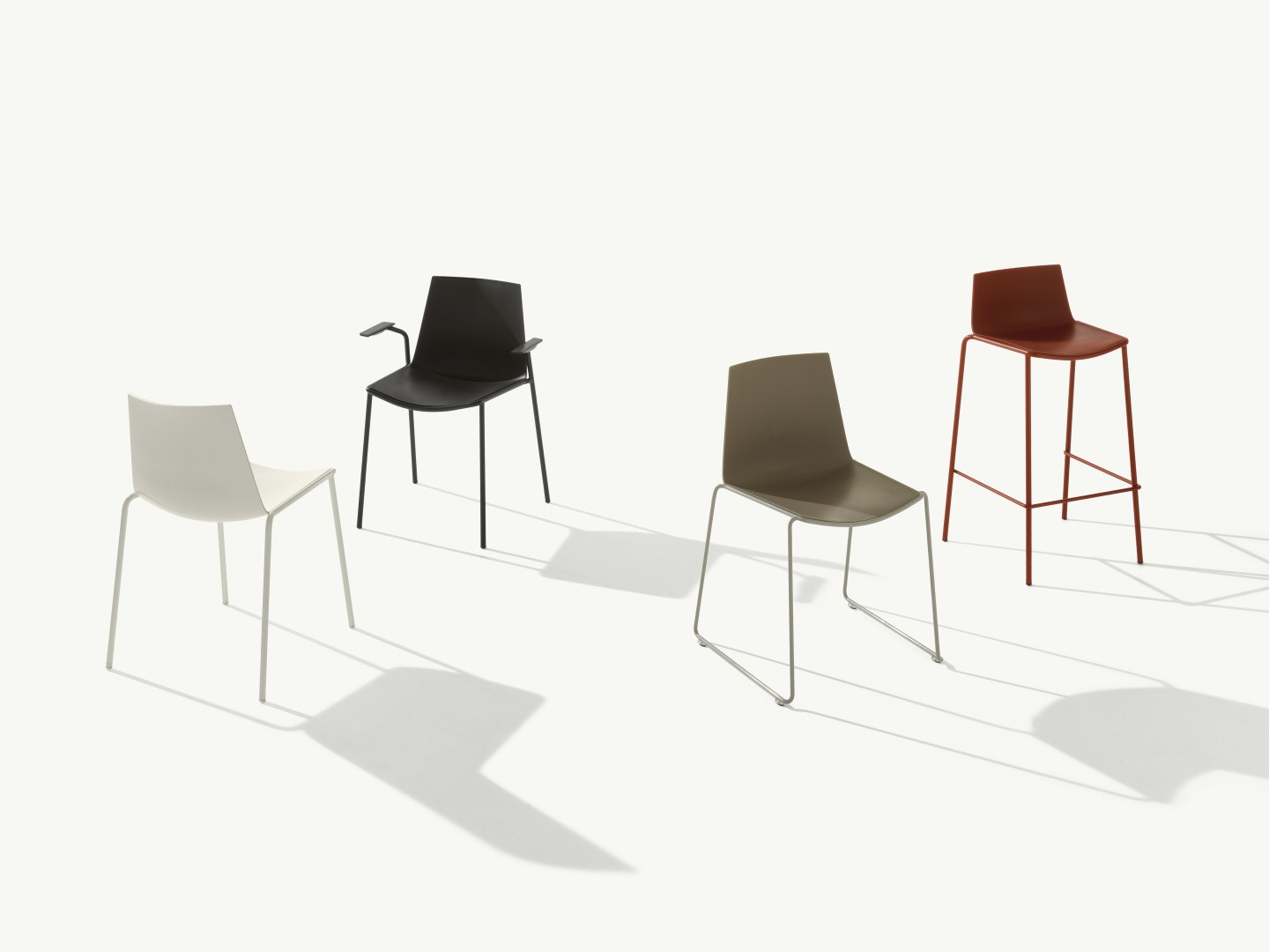 Cuba 620 Стул со стальным каркасом, 4 ножки. Полипропиленовая оболочка. Et al. Cuba - Вид №9