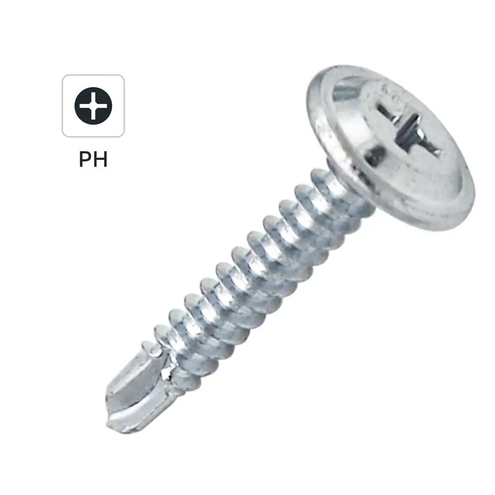 Саморезы по металлу DILWIS с пресс-шайбой со сверлом оцинкованные 4.2x25 мм 1 кг STLM-2085605