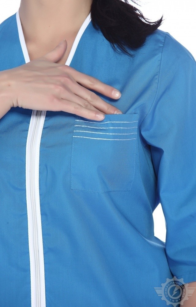 66186 Куртка "Сервис" темно-голубая  Медицинская одежда  размер 60/158-164 Спецодежда  - Вид №3
