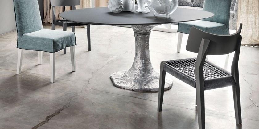 Gervasoni Стул из орехового дерева с сиденьем из плетеного пвх Sweet sun-id-1382810 - Вид №3