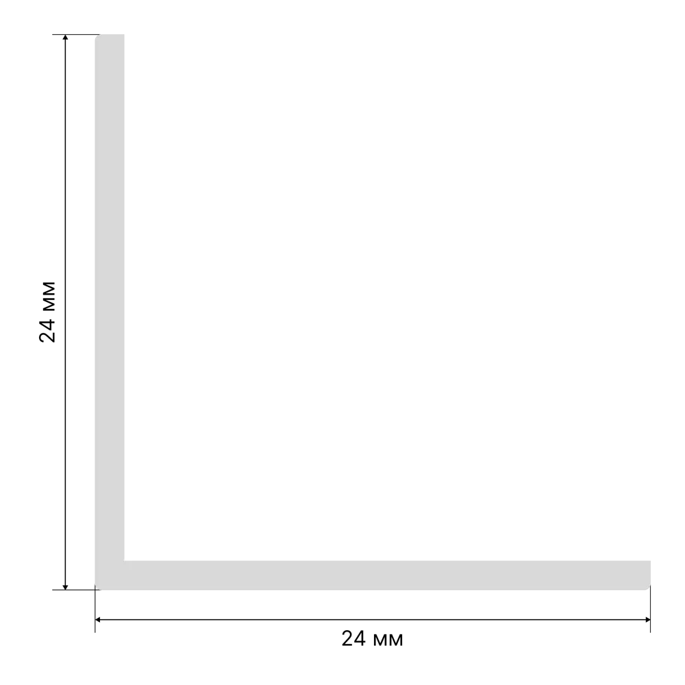 Угол для стеновой панели МДФ STELLA бетон аляска 2700x24x24 мм 89378881 STLM-1567644 - Вид №2