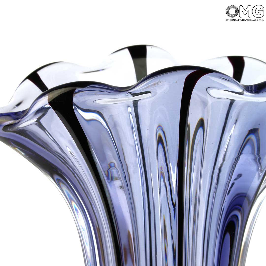 3868 ORIGINALMURANOGLASS Ваза Сиреневая - муранское стекло OMG 28 см  - Вид №1
