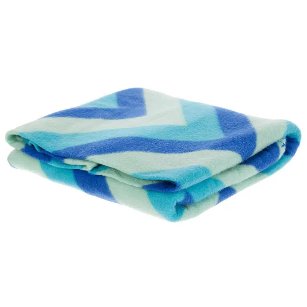 Плед «ZigZag-070» 130х170 см флис цвет синий BELEZZA STLM-2041869 - Вид №2