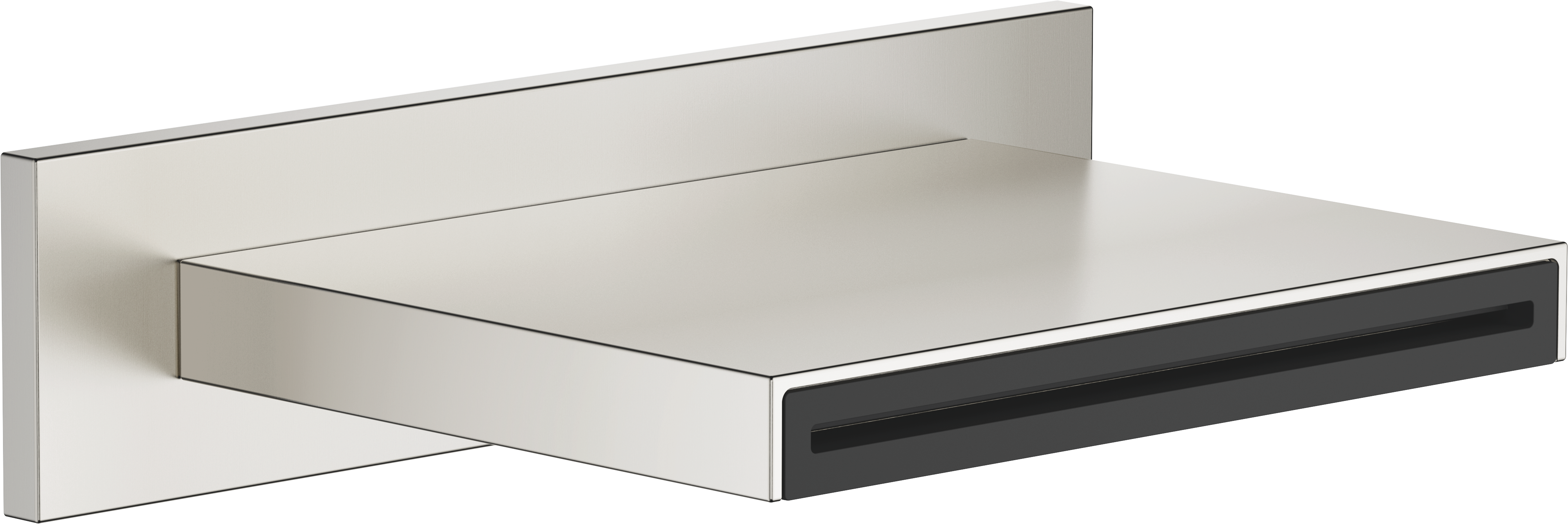 WATER SHEET Каскадный излив для настенного монтажа - матовая платина