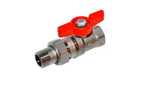 25911 Кран шаровой Giacomini R259D американка, с отводом, 1"F x 1"M LAB.Space