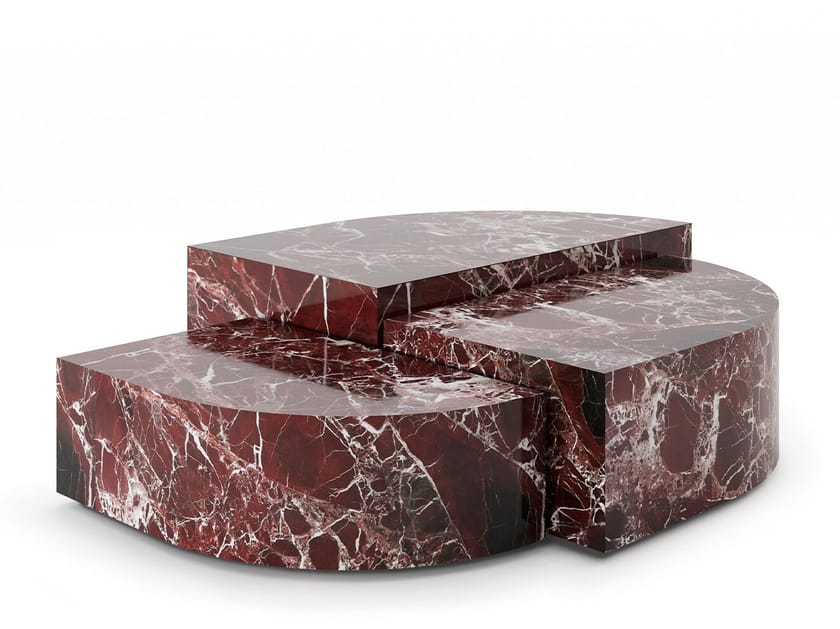 Журнальный столик из красного мрамора Lepanto Ginger & Jagger Земля на Землю ARCH-00045793