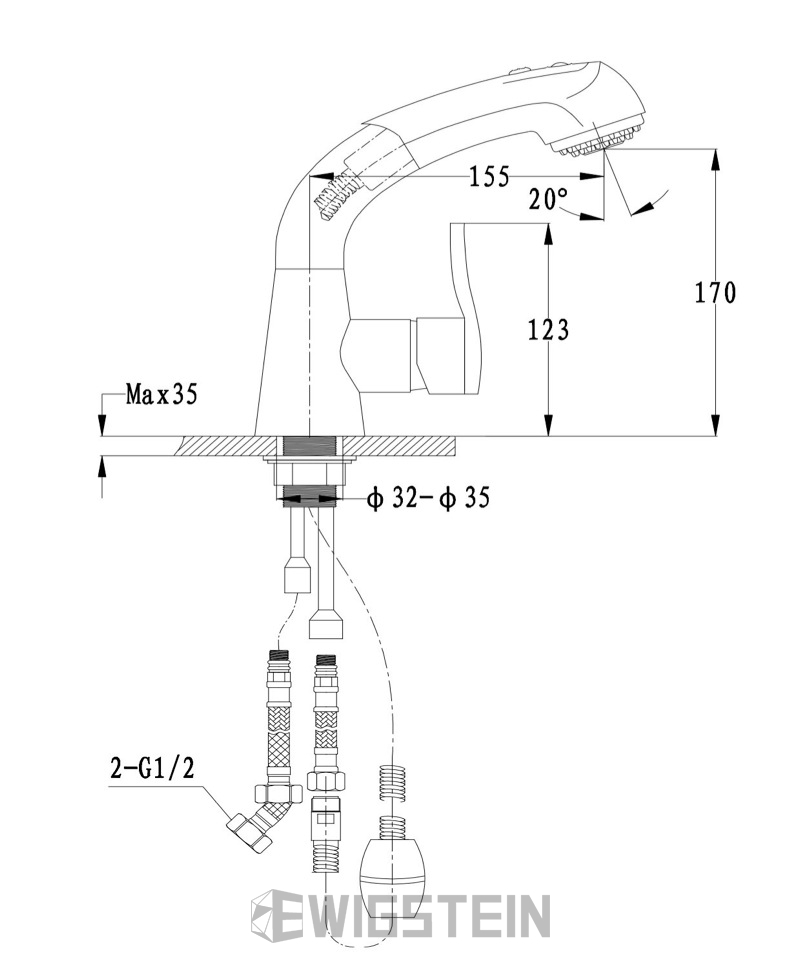 Кухонный смеситель 37735185 темно-бежевый GranFest Ewigstein - Вид №1
