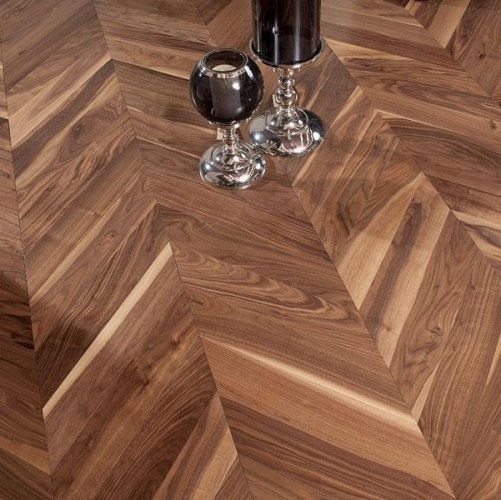 Паркет Ёлка Coswick Американский Орех американский Селект (Гладкая) 530х107,95 мм 13291101 - Вид №3