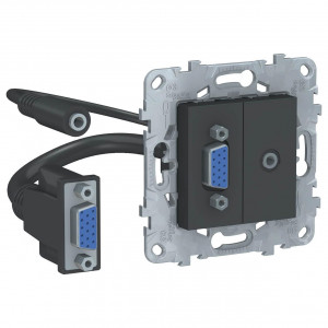 NU593254 Розетка HD15+mini-jack , антрацит Schneider Electric Unica New