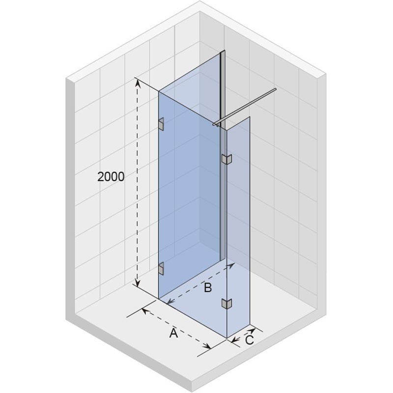GP46200 Неподвижная стенка Riho Polar Santreyd - Вид №1