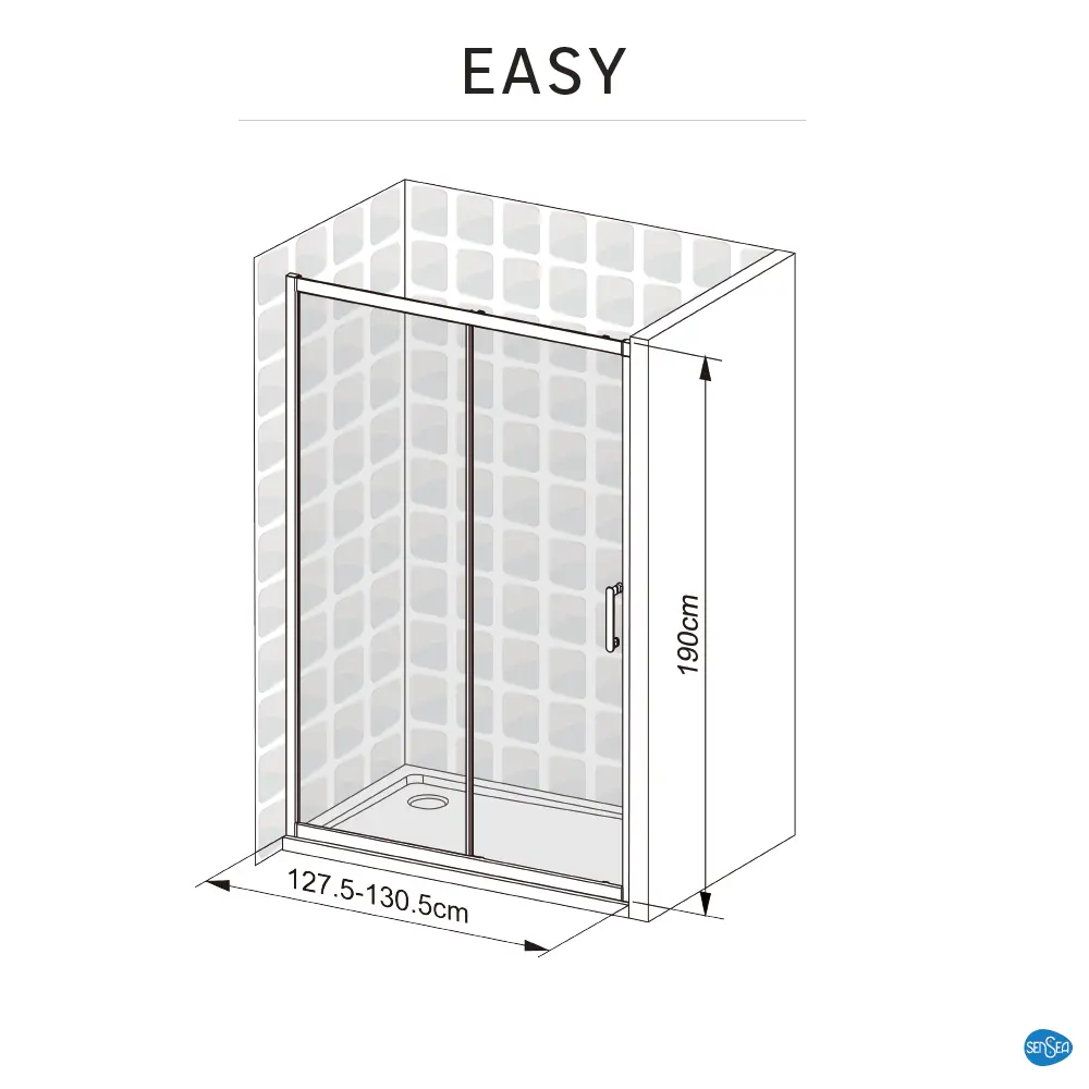 Комплект стекол для душевой двери Sensea Easy 130x190 см 84430292 STLM-2017186 - Вид №32
