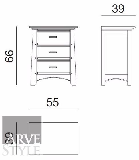 Arvestyle Прямоугольная тумбочка из массива дерева Naima sun-id-1487774 - Вид №7