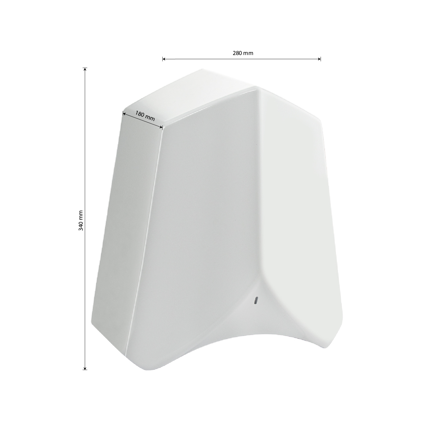 GFmark - Сушилка для рук, новая модель V-windblade - ПРЕМИУМ 1100W, пластик АБС, цвет белый, код: 6859  - Вид №1