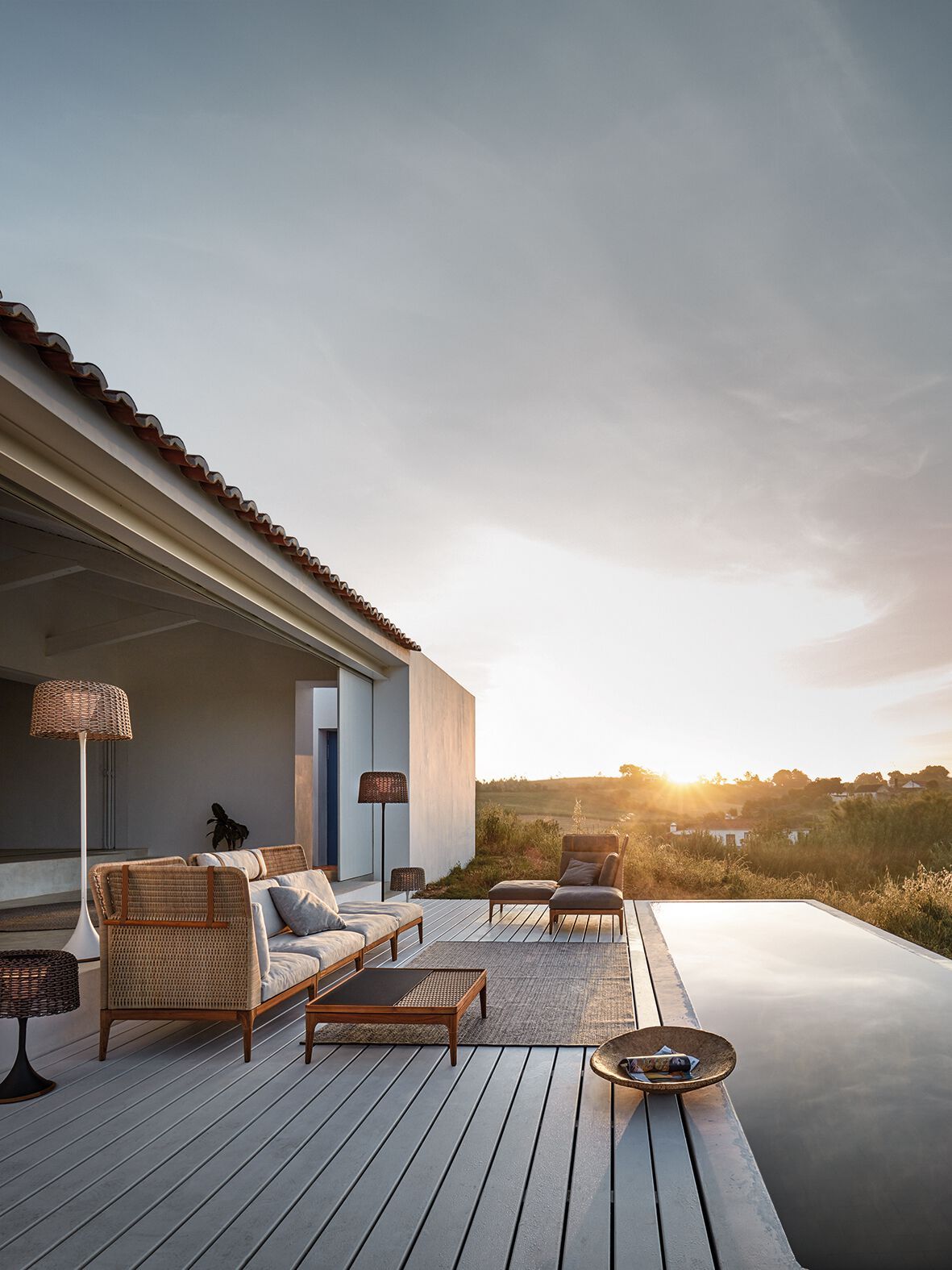 Плетеное и тканевое садовое кресло Gloster ARCH-00122507 - Вид №2