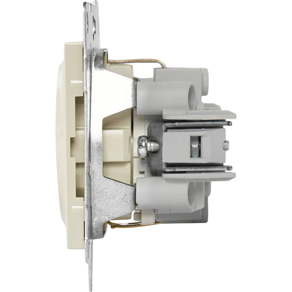 Розетка встраиваемая GUSI Electric Ugra с заземлением, бежевая 83864370 STLM-0045186 - Вид №2