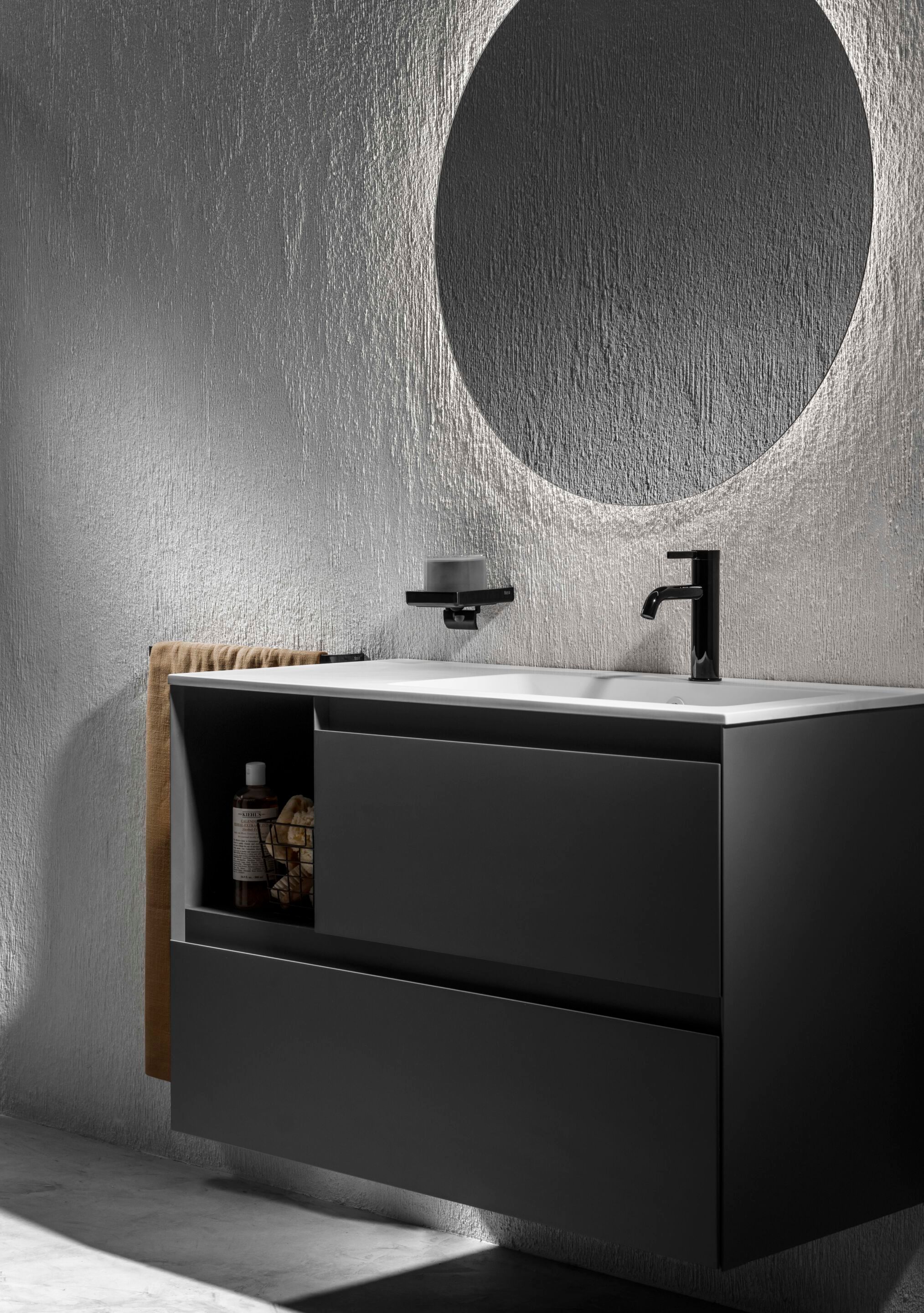 Деревянный шкаф для умывальника со встроенной раковиной с ящиками Roca UNIK 85193 ARCH-00064828 - Вид №1