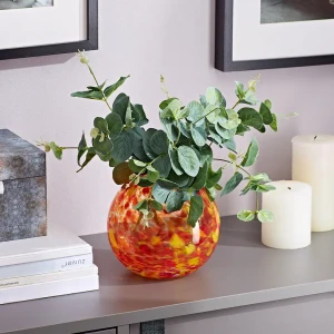 Ваза Дэззи стекло цвет красная 17 см