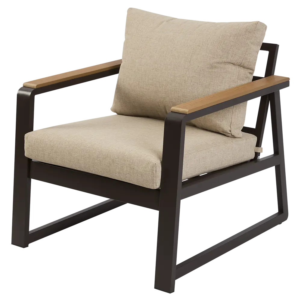 Набор садовой мебели для обеда с подушками  BEGINIA Sugan Алюминий Стол, диван, кресло 2 шт Бежевый STLM-2131932 - Вид №12