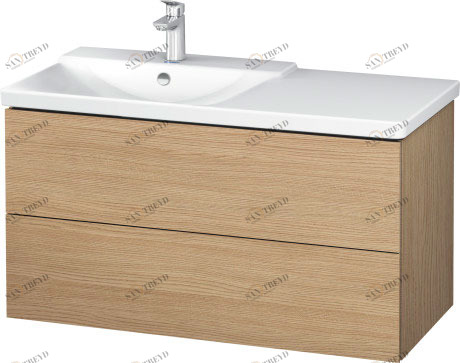LC625105252 Тумбочка подвесная L-Cube #LC6251 1020 x 481 мм Европейский дуб, декор Duravit