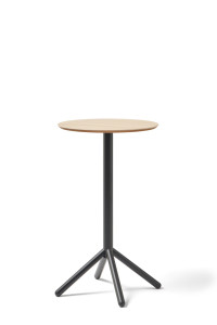 Высокий круглый стол из ясеня