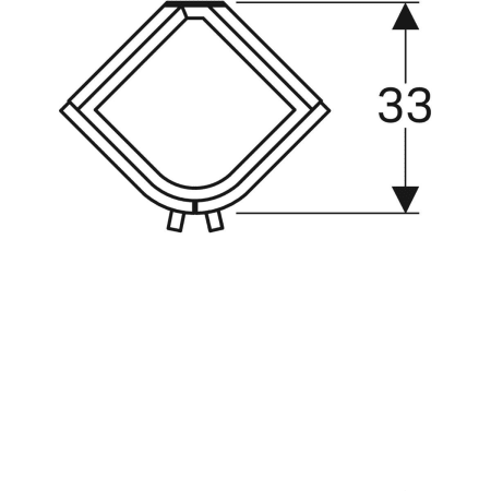 862133000 Шкафчик для угловой раковины Geberit Renova Compact, с двумя дверями Geberit  - Вид №2
