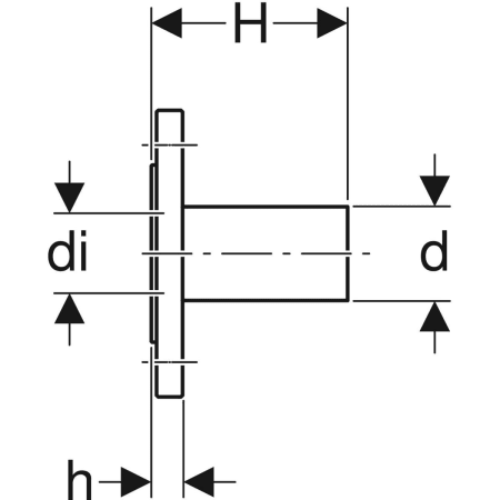 33745 Фланец Geberit Mapress из нержавеющей стали, PN 10/16, с гладким концом Geberit  - Вид №2