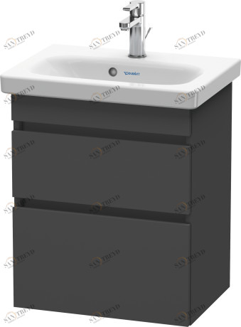 DS640304949 DuraStyle Тумбочка подвесная компакт Графит матовый, декор Duravit