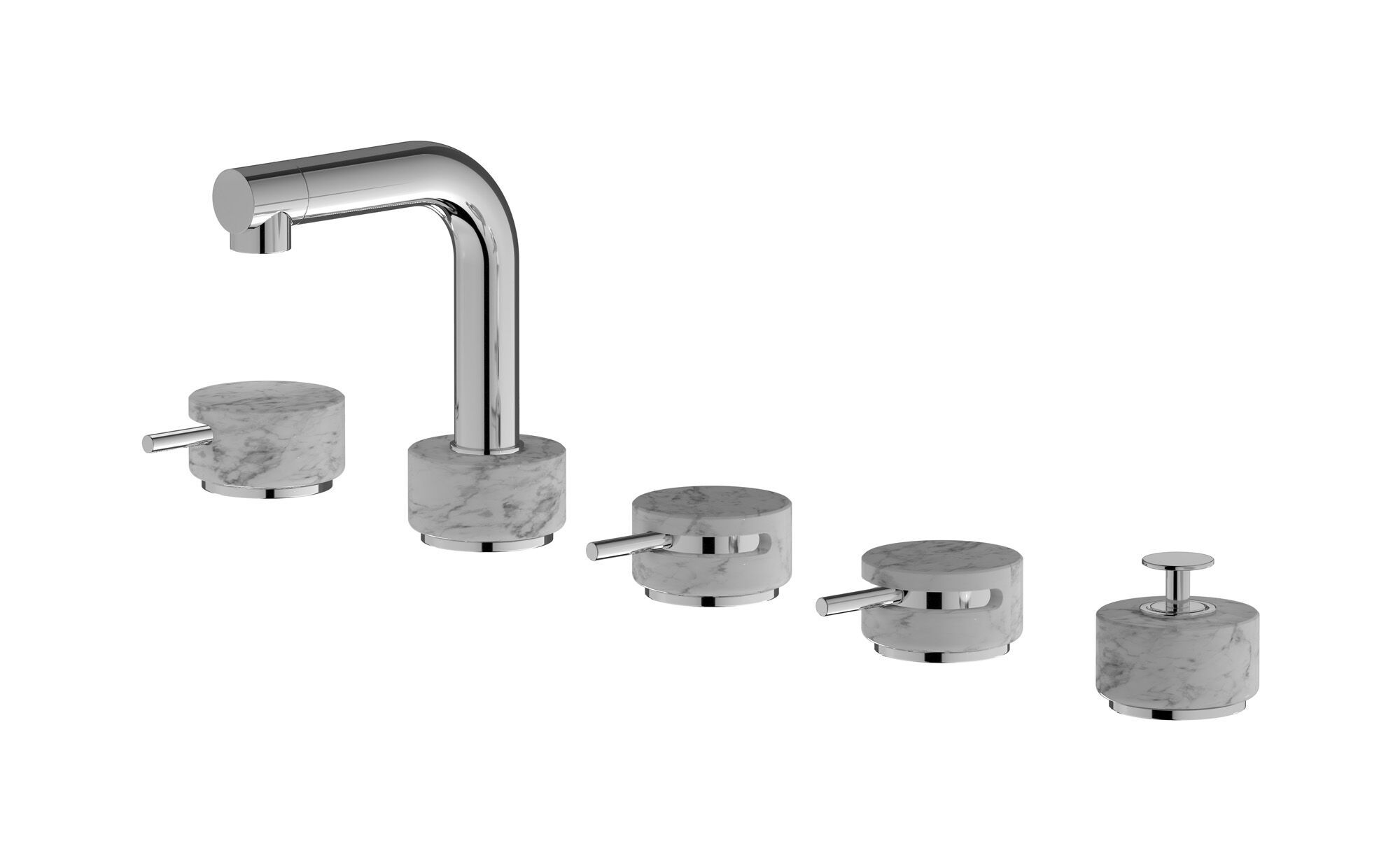 Смеситель для ванны с 5 отверстиями IB мрамор + мрамор Elle ARCH-00085878