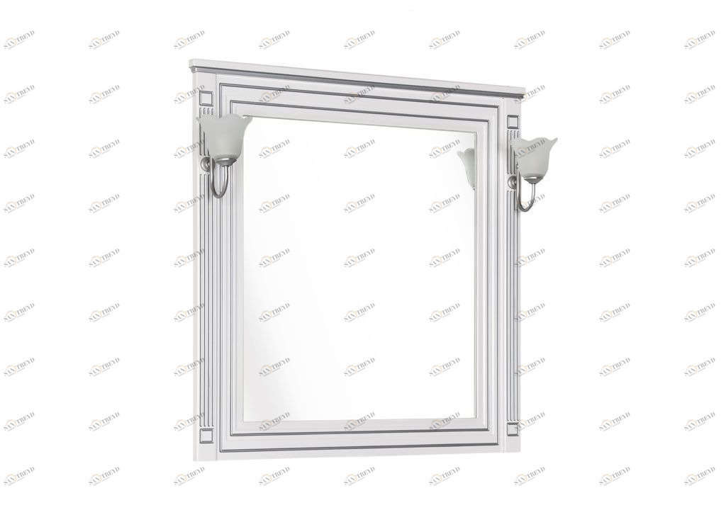 Зеркало Aquanet Паола 90 белый/серебро 00181769