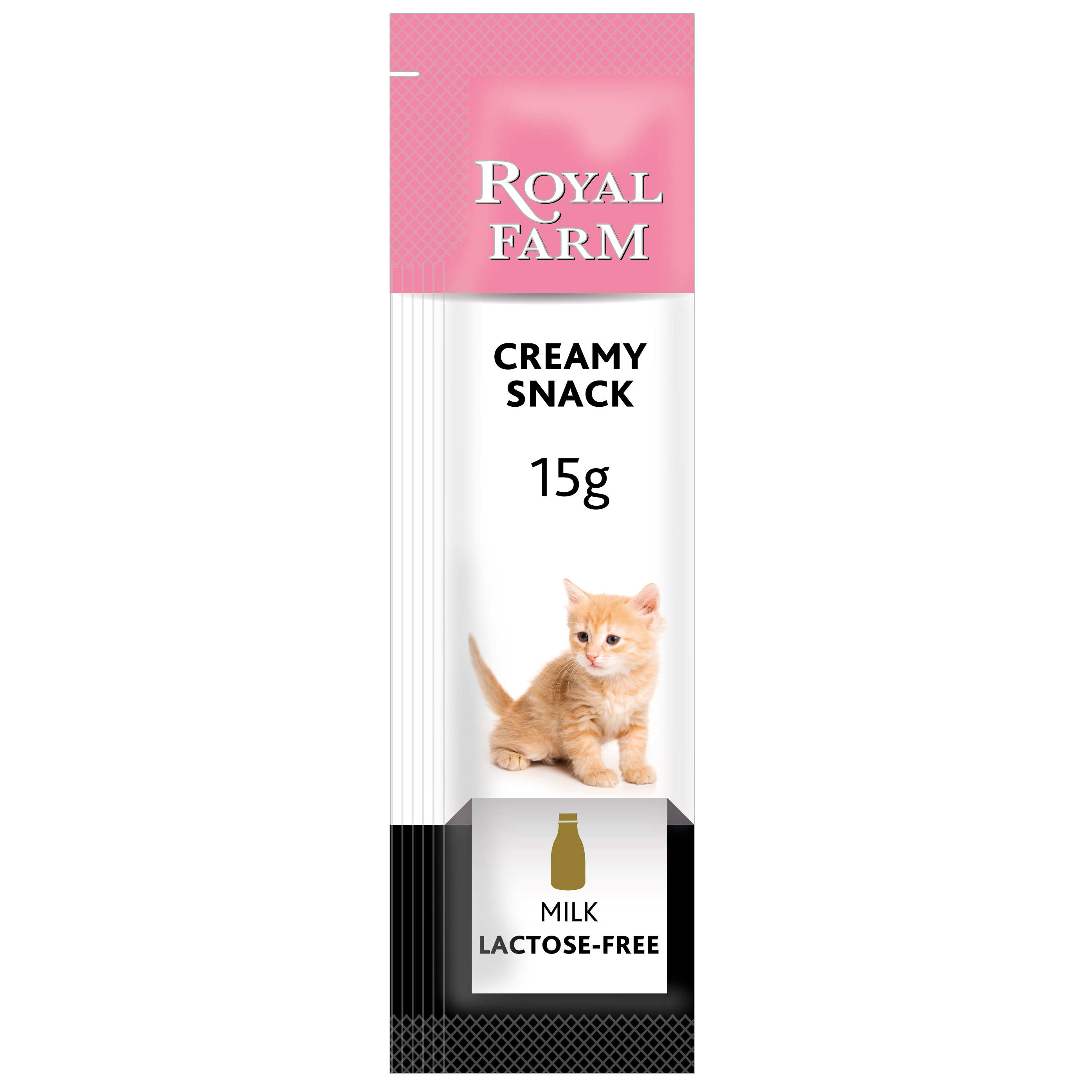 ПР0045323 Лакомство для котят Creamy Snack с безлактозным молоком стики 7х15г ROYAL FARM  - Вид №1