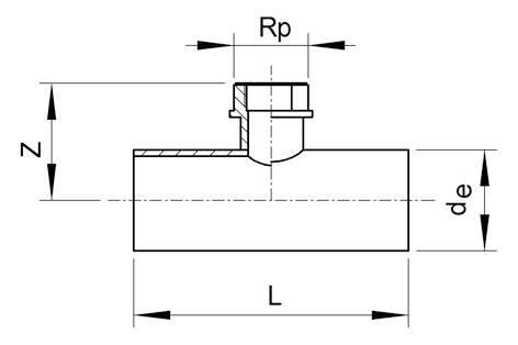 SANIT 8X3F381H02 Седло-тройник 90 °, PP, SDR 17,6, с внутренней резьбой втулки 2 1/2 "  - Вид №1