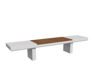 Бетонная скамья без спинки