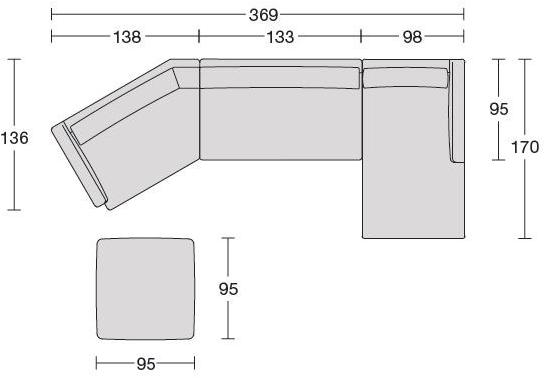 CTS SALOTTI Модульный диван с шезлонгом Easy sun-id-1466884 - Вид №3