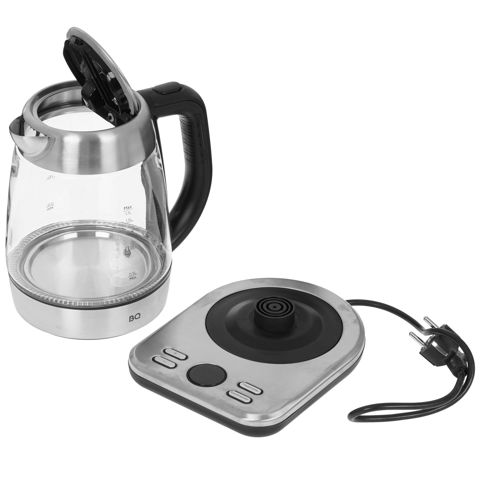 5356088 Электрочайник BQ KT2047G серебристый STDN-0010030 - Вид №5