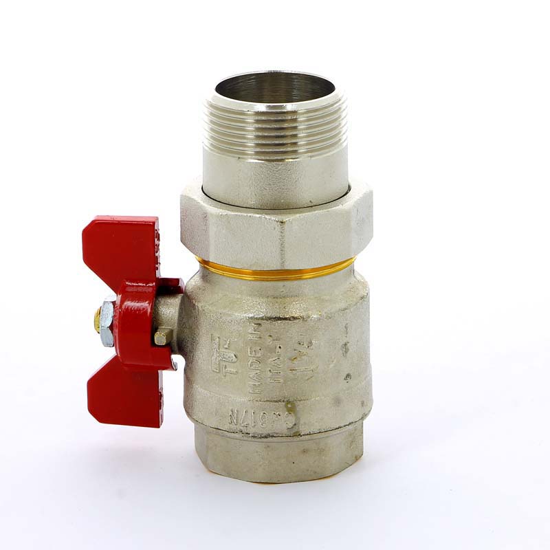 Кран шаровой НВ с разъемным соединением для коллектора бабочка TIEMME 1"1/4 2120004 - Вид №1