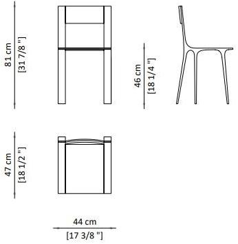 Paolo Castelli Стул ясень с открытой спинкой  Sed.theo.700  - Вид №3