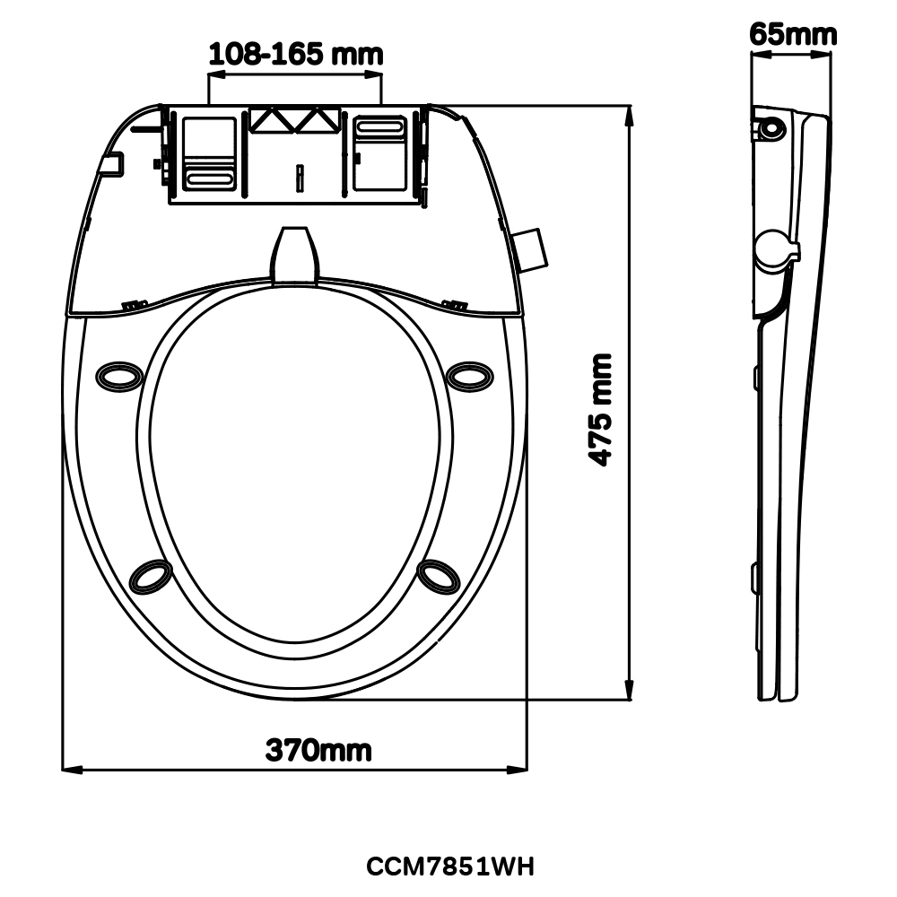 CCM7851WH Clean Care механическая крышка-биде AM.PM  - Вид №11