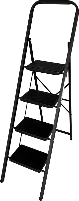 Стремянка сталь, широкая ступень, 300х200 мм.  с противоскользящими накладками  4 ст ALUMET МК 804С