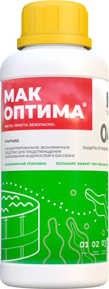 85636855 Очиститель для бассейна Мак Оптима Альгицид непенящийся 1 л STLM-0064864