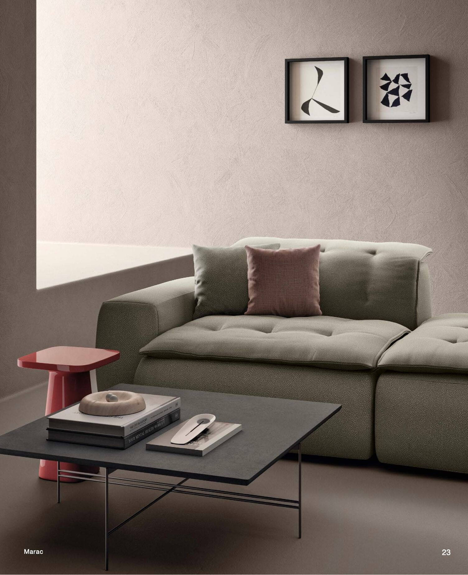 Угловой диван из ткани Marac облако ARCH-00047749 - Вид №4