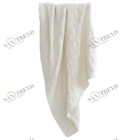 Плед MARLY большой APERO ДИЗАЙНЕРСКИЕ, ВЯЗАНЫЕ, ОДНОТОННЫЕ 010337 Молочный;белый 