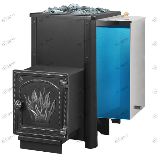 Банная печь Везувий Сенсация Аква 22 Антрацит (ДТ-4) с баком для воды 40 л 6353