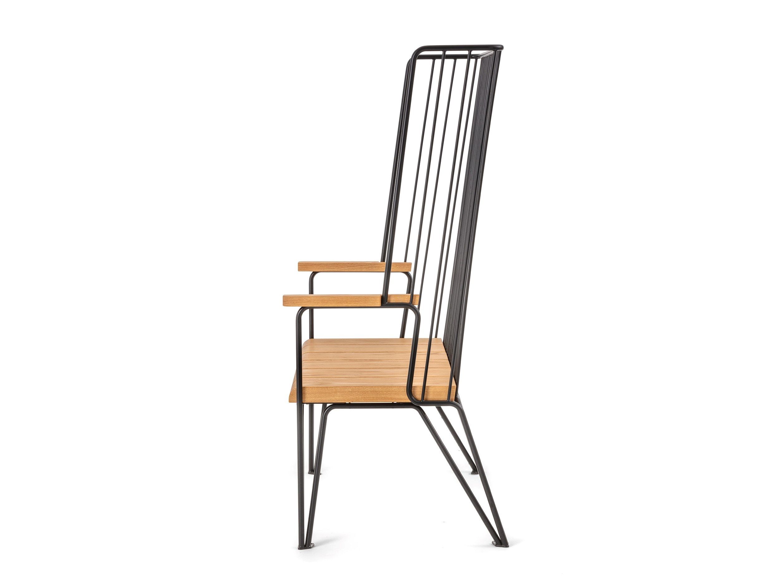 Стальная и деревянная скамья со спинкой Nola Industrier Gard ARCH-00015054 - Вид №1