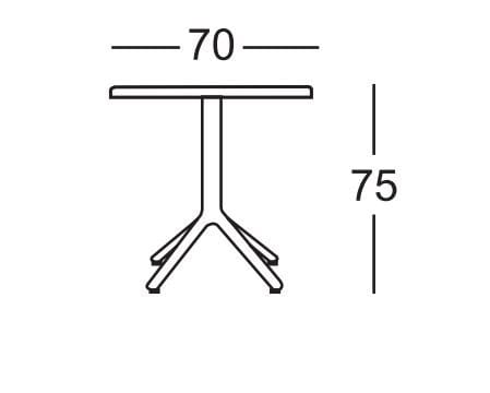 Квадратный стол со спицами S-CAB ECO ARCH-00120147 - Вид №4
