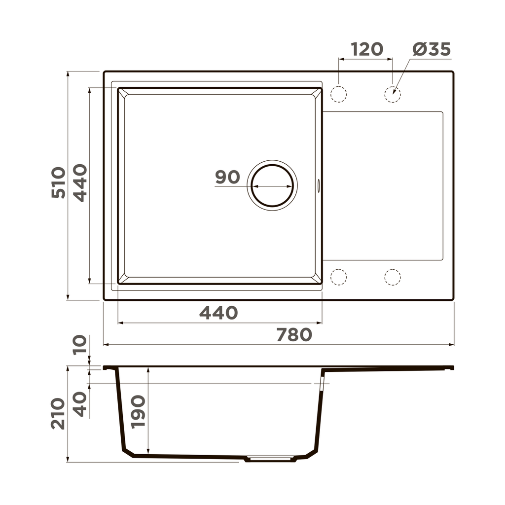 Кухонная мойка Daisen 78-LB CA OMOIKIRI 4993689 - Вид №3