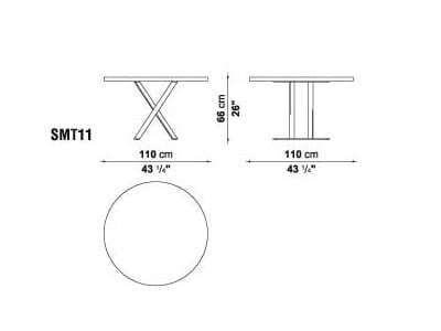 Круглый стол из стали и дерева Maxalto Макс ARCH-00028761 - Вид №2