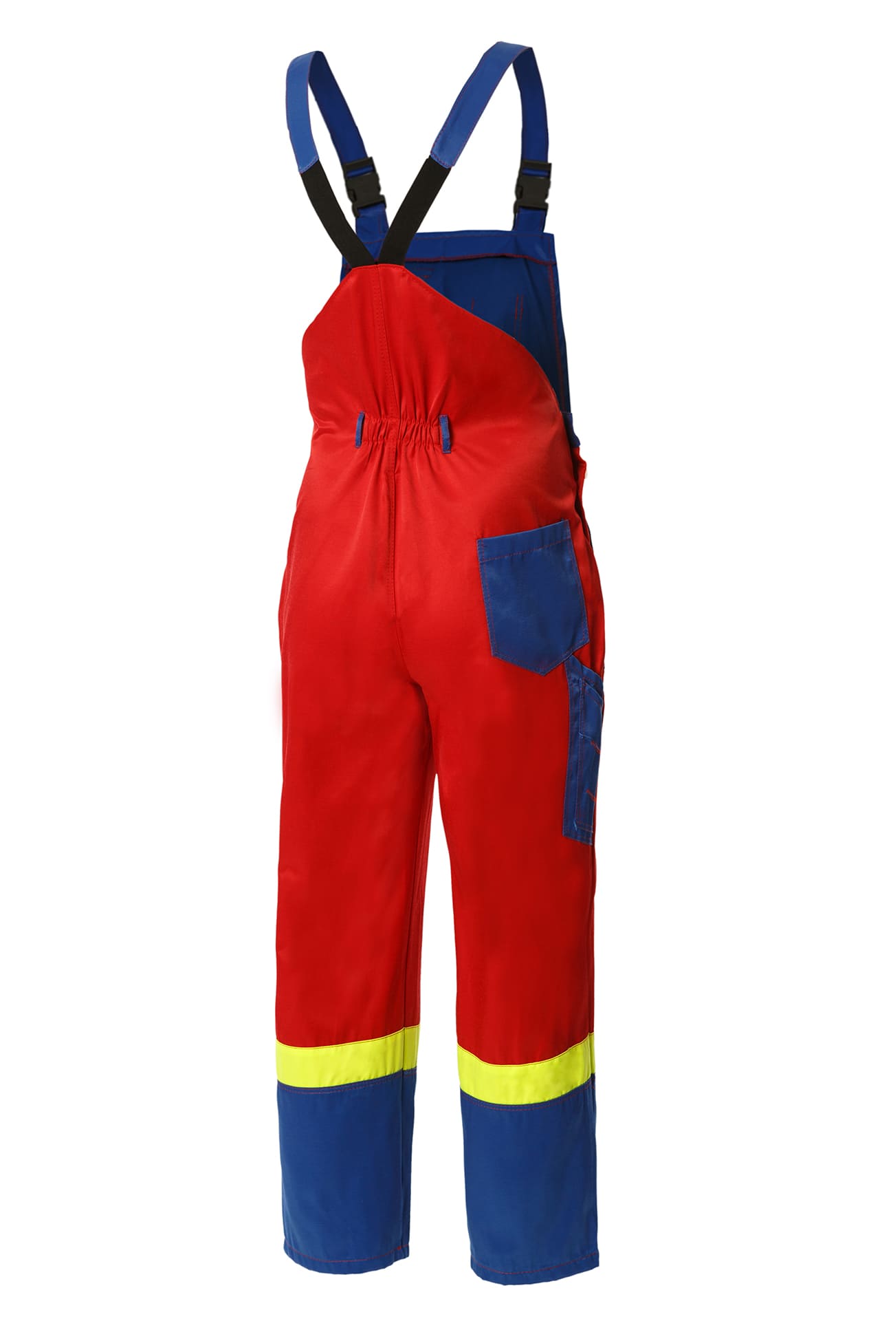 61631 Костюм "Мастер" с лимонной полосой красно-васильковый  Летняя спецодежда  размер 56-58/170-176  - Вид №4