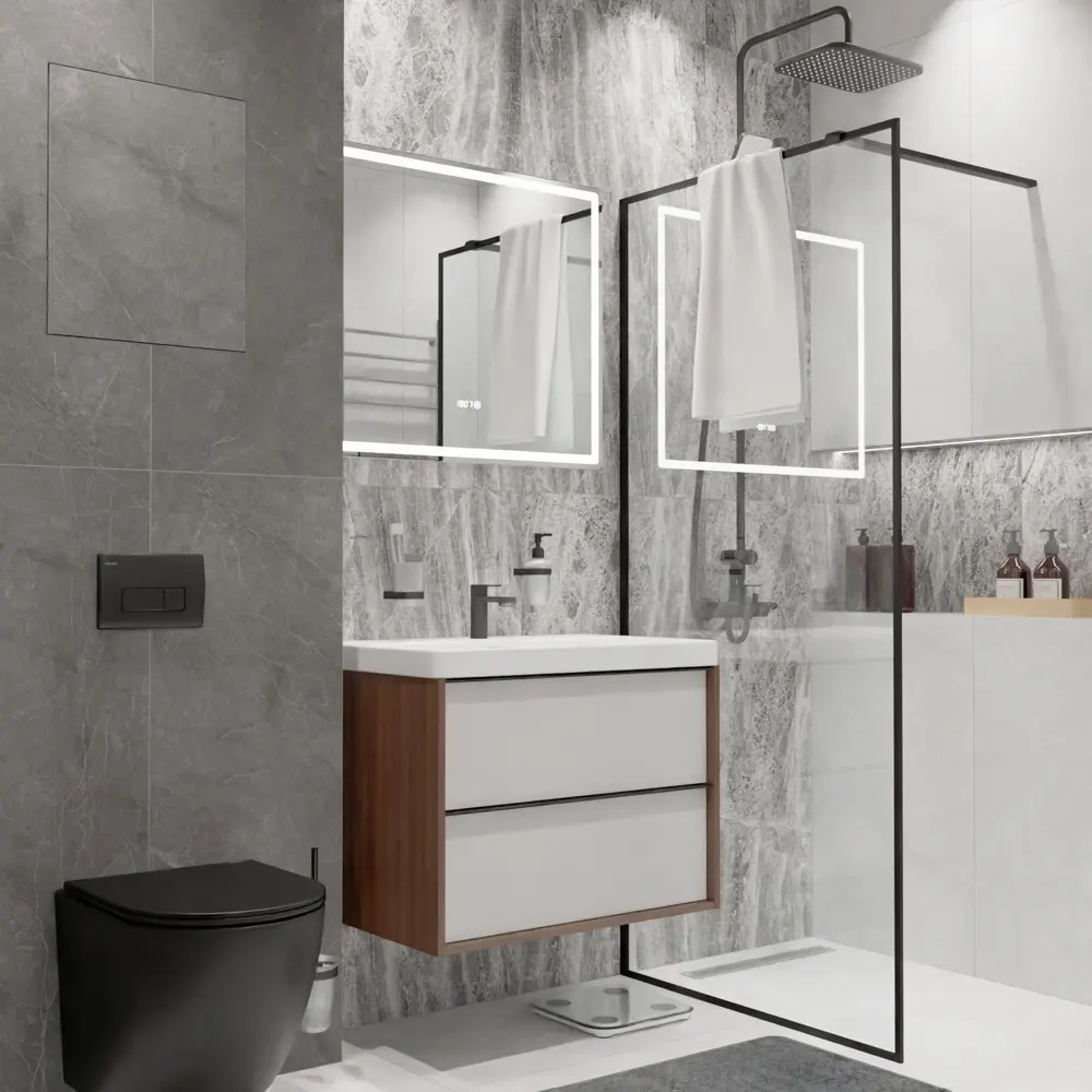 Керамогранит Incolor Montecarlo Grey 60x120x0.5 см 2.88 м² матовый цвет серый Marble STLM-2063986 - Вид №2