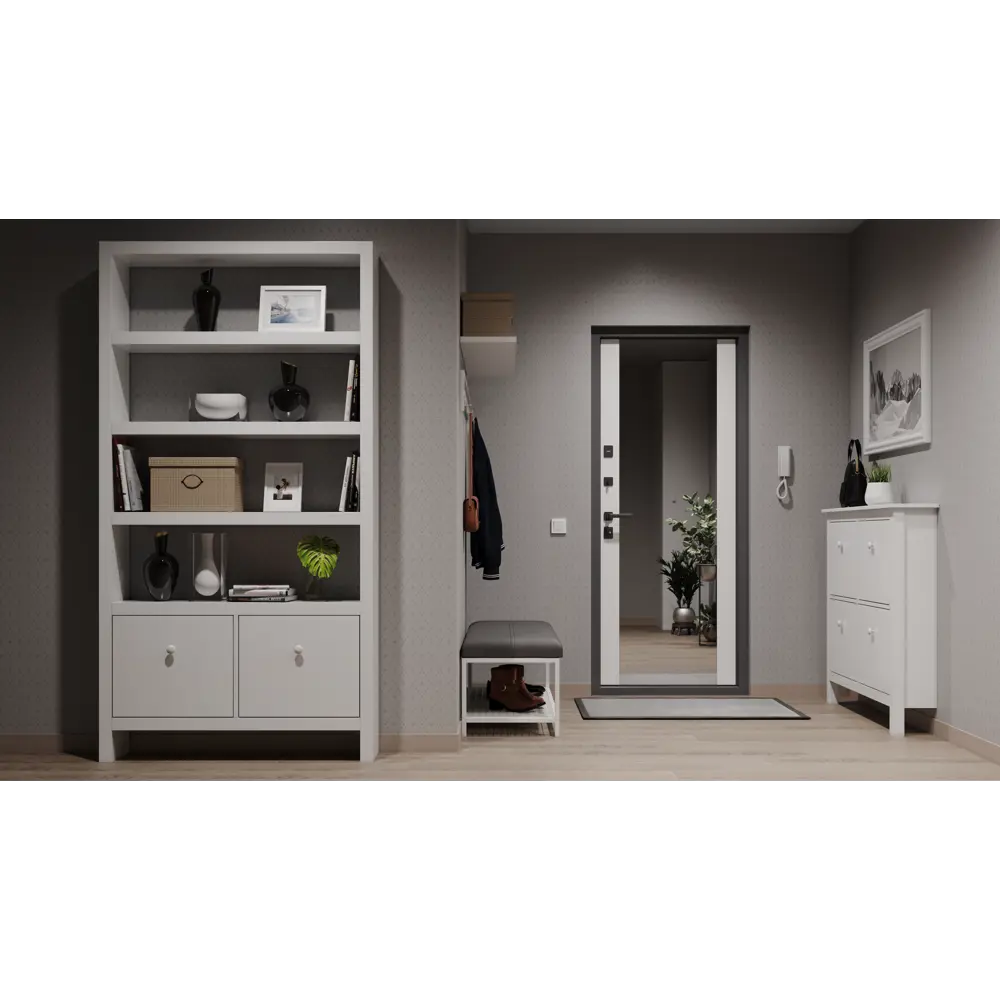 Дверь входная металлическая Torex 95x205 см левая клауд скай бьянко с зеркалом STLM-2126864 - Вид №14